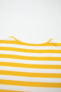 KaleaBoutique Comfortable Striped Lace Patchwork V Neck Long Sleeve Top - KaleaBoutique.com