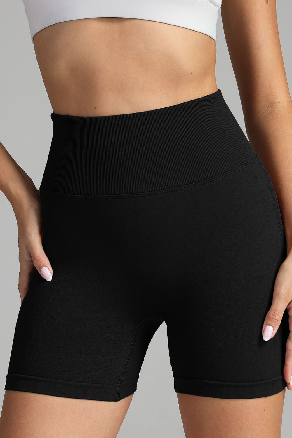 KaleaBoutique Solid Color High Waist Skinny Active Shorts - KaleaBoutique.com