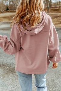 Flap Pocket Drawstring Hood Zip Up Jacket - KaleaBoutique.com