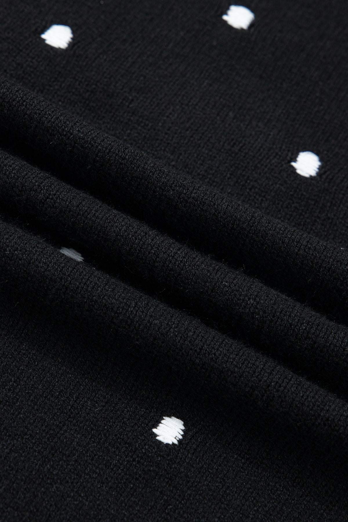 KaleaBoutique Comfortable Elegant Polka Dot Bubble Short Sleeve Sweater - KaleaBoutique.com