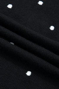 KaleaBoutique Comfortable Elegant Polka Dot Bubble Short Sleeve Sweater - KaleaBoutique.com