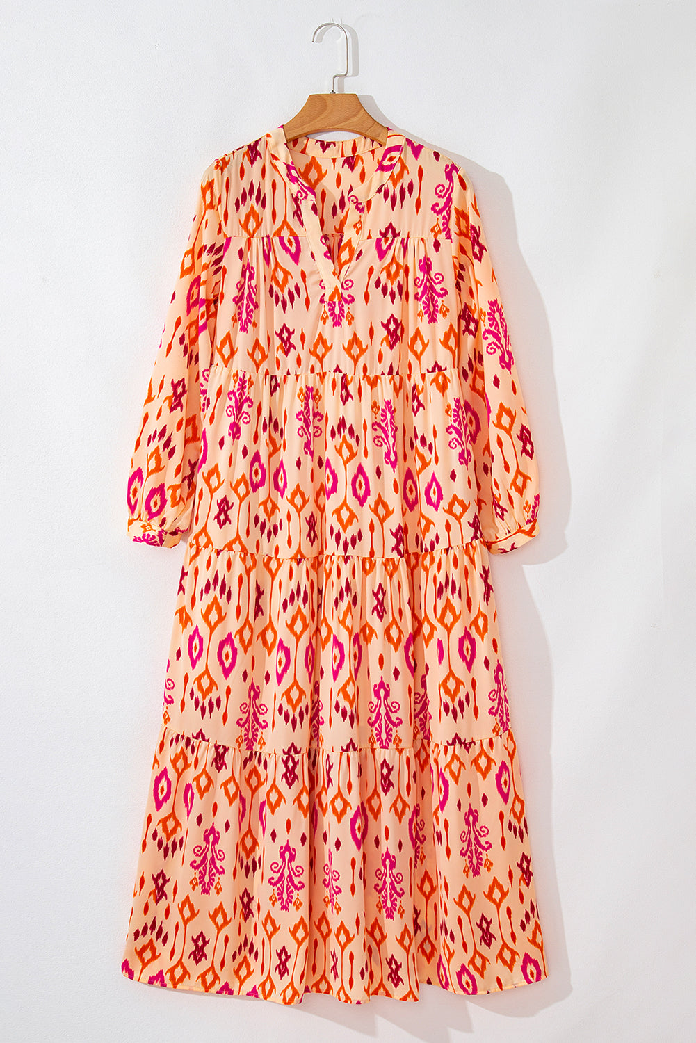 Western Abstract Geometric Printed Maxi Dress - KaleaBoutique.com