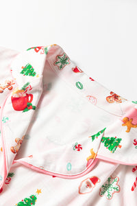 KaleaBoutique Comfortable Christmas Spirits Shirt Style 2pcs Short Pajama Set - KaleaBoutique.com