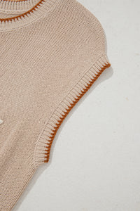 KaleaBoutique Stylish Contrast Trim Short Sleeve Knit HOWDY Western Sweater - KaleaBoutique.com