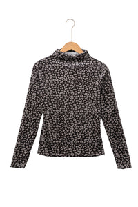KaleaBoutique Stylish Leopard Print Long Sleeve Sheath Pullover Western Style Top - KaleaBoutique.com