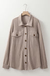KaleaBoutique Solid Corded Drop Shoulder Plus Size Shacket - KaleaBoutique.com