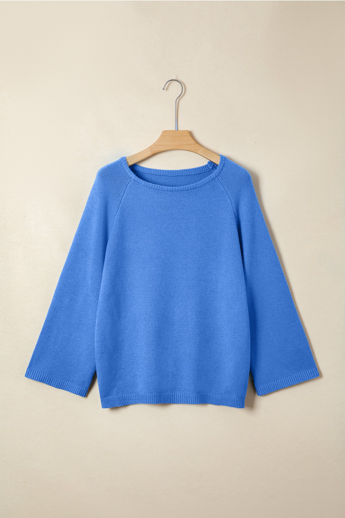 Solid Color Knit Loose Bracelet Sleeve Dolman Sweater - KaleaBoutique.com