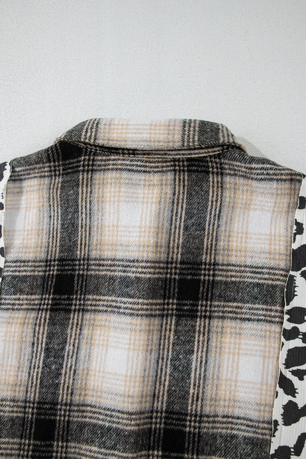KaleaBoutique Plus Size Plaid Leopard Printed Patchwork Button Up Shacket - KaleaBoutique.com