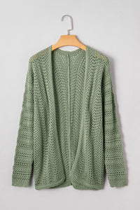KaleaBoutique Stylish Scalloped Edge Eyelet Knit Batwing Sleeve Cardigan - KaleaBoutique.com