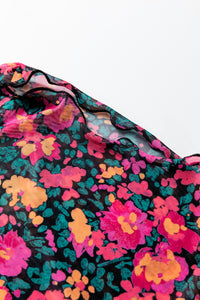 KaleaBoutique Stylish Slim Fit Floral Mesh Long Sleeve Mock Neck Top - KaleaBoutique.com