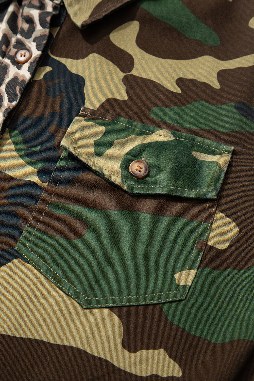 Leopard Camo Patchwork Oversize Shacket - KaleaBoutique.com