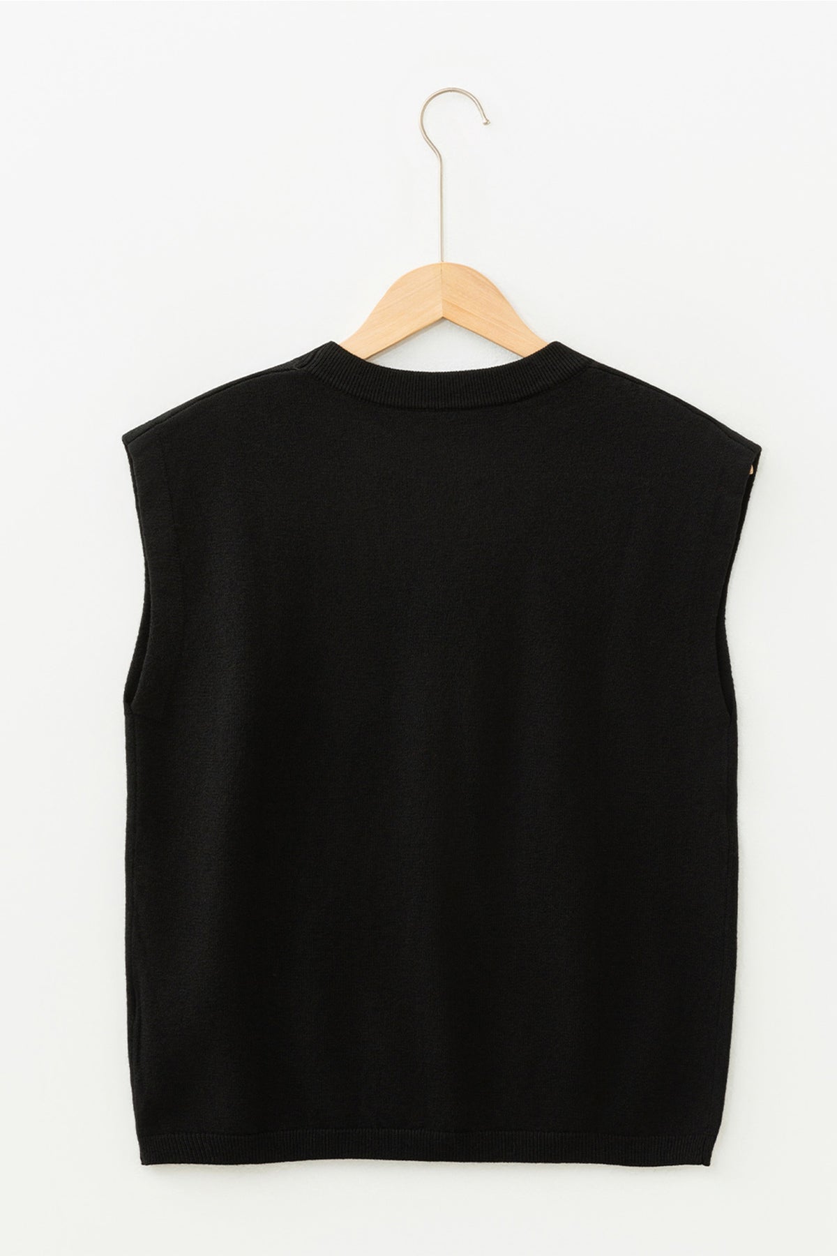 KaleaBoutique Comfortable Solid Color Crew Neck Knit Cap Sleeve Sweater - KaleaBoutique.com