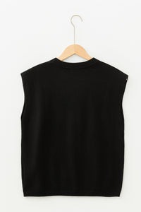 KaleaBoutique Comfortable Solid Color Crew Neck Knit Cap Sleeve Sweater - KaleaBoutique.com