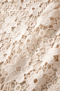 KaleaBoutique Stylish Sheer Hollowed Floral Lace Hem Patchwork Loose Halter Summer Dress - KaleaBoutique.com