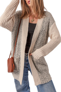 KaleaBoutique Comfortable Color Block Side Pockets Open Front Cardigan - KaleaBoutique.com