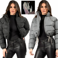 Women’s Short Loose-Fit Padded Jacket - KaleaBoutique.com