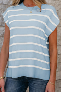 KaleaBoutique Stylish Side Slits Crewneck Short Sleeve Sweater Tee - KaleaBoutique.com