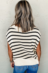 KaleaBoutique Stylish Side Slits Crewneck Short Sleeve Sweater Tee - KaleaBoutique.com