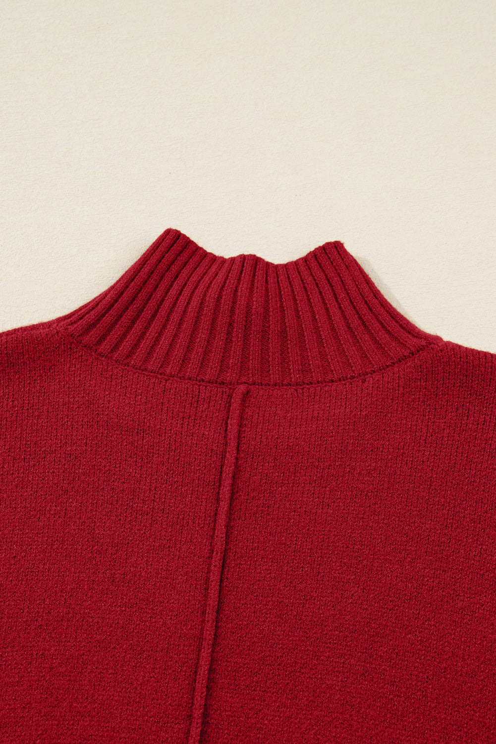 KaleaBoutique Stylish Ribbed High Neck Front Pockets Center Seam Shift Sweater Dress - KaleaBoutique.com