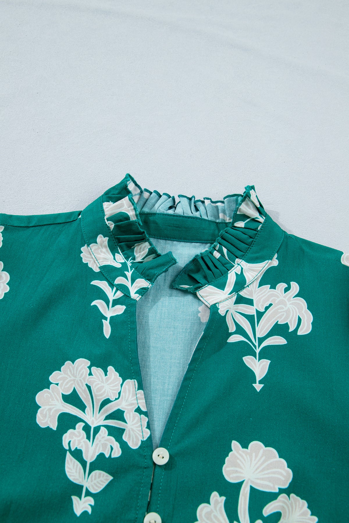 KaleaBoutique Comfortable Frilled V Neck Puff Short Sleeve Floral Mini Dress - KaleaBoutique.com