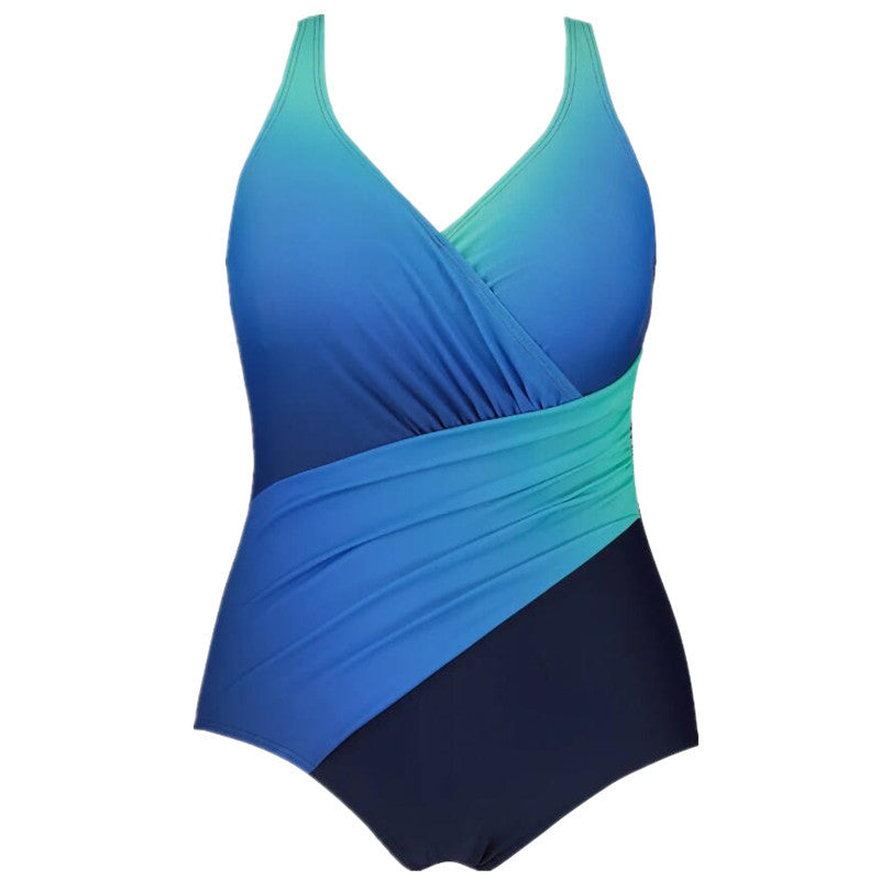 Women's Ombre Wrap-Front One-Piece Swimsuit by Kalea Boutique - KaleaBoutique.com