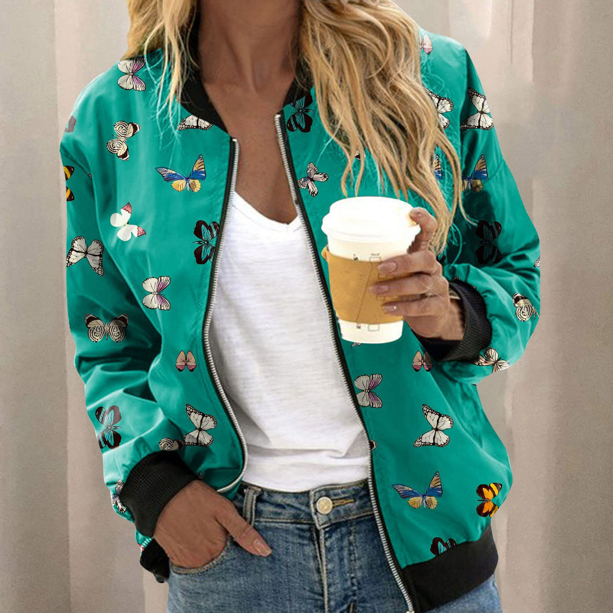 KaleaBoutique Women's 3D-Print Baseball Jacket - KaleaBoutique.com