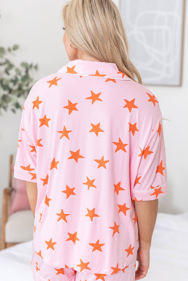KaleaBoutique Comfortable Stars Short Sleeve Shirt and Shorts Bamboo Pajama Set - KaleaBoutique.com