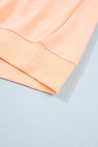 KaleaBoutique Stylish Orange Embroidered Pumpkin Face Drop Shoulder Sweatshirt - KaleaBoutique.com