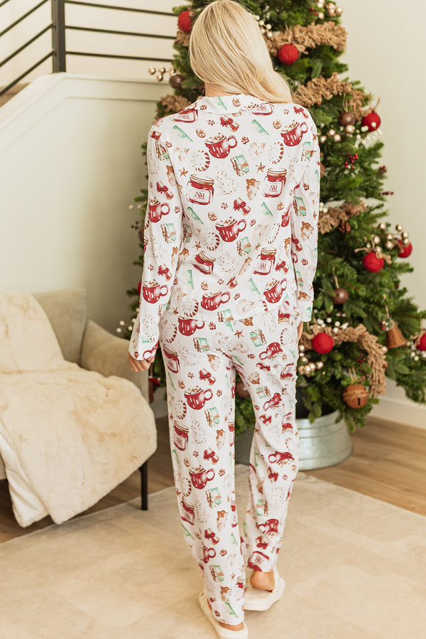 KaleaBoutique Comfortable Christmas Pattern Long Sleeve Shirt and Pants Pajama Set - KaleaBoutique.com