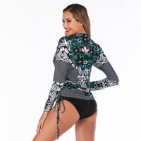 Onyx Long Sleeve One Piece Swimsuit - KaleaBoutique.com