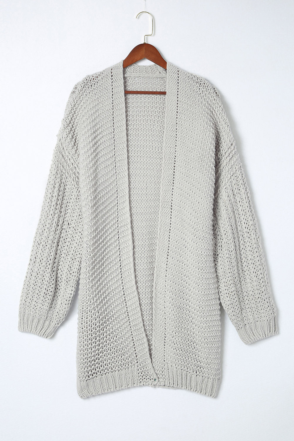 KaleaBoutique Stylish Chunky Oversize Knit Drop Shoulder Puff Sleeve Cardigan - KaleaBoutique.com