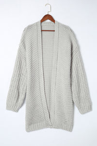 KaleaBoutique Stylish Chunky Oversize Knit Drop Shoulder Puff Sleeve Cardigan - KaleaBoutique.com