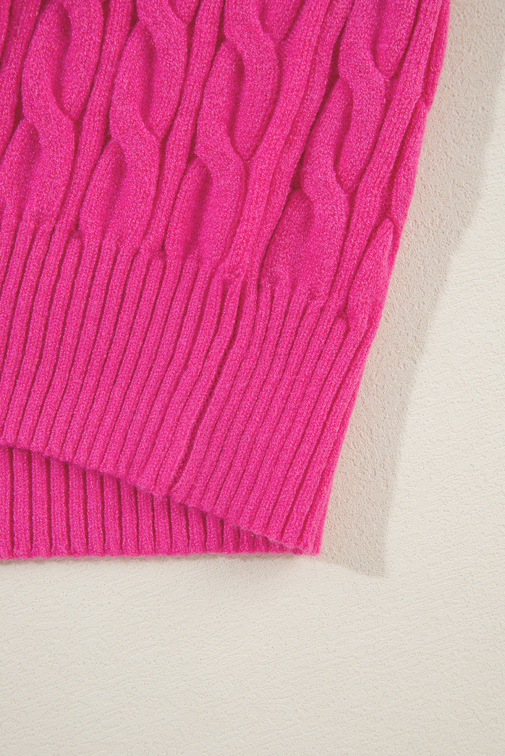 KaleaBoutique Solid Cable Knit High Neck Drop Shoulder Sweater - KaleaBoutique.com