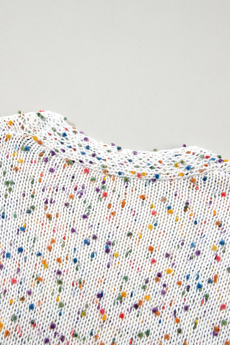 Confetti Rib Knit Long Sleeve Cardigan - KaleaBoutique.com