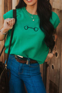 KaleaBoutique Comfortable Horse Bit Embroidered Loose Short Sleeve Sweater - KaleaBoutique.com