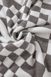 KaleaBoutique Checkered Print Drop Shoulder Round Neck Sweater - KaleaBoutique.com