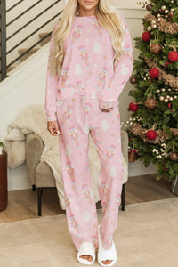 KaleaBoutique Stylish Christmas Tree Nutcracker Print 2pcs Lounge Pant Set - KaleaBoutique.com