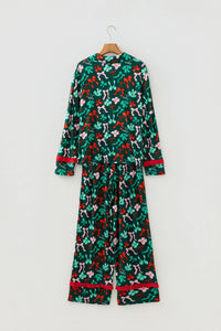KaleaBoutique Stylish Festive Bow Print 2pcs Pajama Pant Set - KaleaBoutique.com