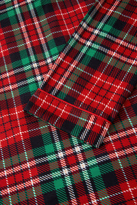 KaleaBoutique Stylish Retro Plaid Leopard Print Patchwork Long Sleeve Shorts Pajama Set - KaleaBoutique.com
