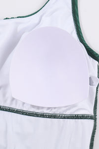 KaleaBoutique Stylish Comfortable Ruched U Neck Ribbed Tankini
