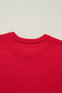 KaleaBoutique Stylish YEEHAW Embroidered Letter Loose Short Sleeve Sweater - KaleaBoutique.com