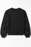 KaleaBoutique Pearled Drop Shoulder Round Neck Sweater - KaleaBoutique.com