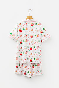 KaleaBoutique Comfortable Christmas Spirits Shirt Style 2pcs Short Pajama Set - KaleaBoutique.com