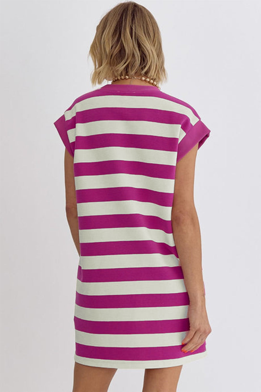 KaleaBoutique Stylish Cap Sleeve Pocketed Shift T-shirt Dress - KaleaBoutique.com