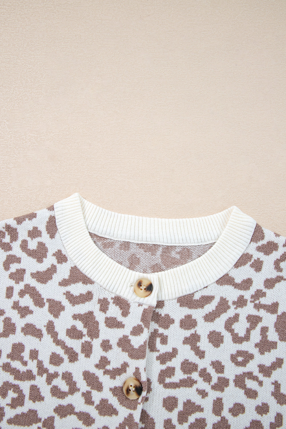 KaleaBoutique Stylish Leopard Drop Shoulder Chunky Knitted Cardigan Sweater - KaleaBoutique.com