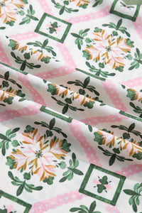 KaleaBoutique Stylish Boho Geometric Flower Print Short Sleeve Loose Mini Dress - KaleaBoutique.com