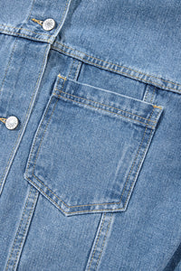 KaleaBoutique Stylish Classic Washed Oversize Pocketed Denim Jacket - KaleaBoutique.com