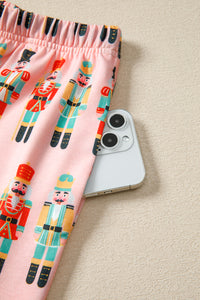 KaleaBoutique Comfortable Nutcracker March Long Sleeve Button Up 2pcs Pajama Short Set - KaleaBoutique.com