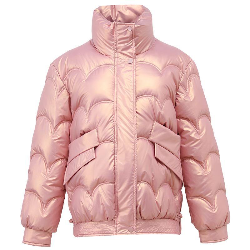 Women’s Loose-Fit Stand-Collar Quilted Jacket - KaleaBoutique.com