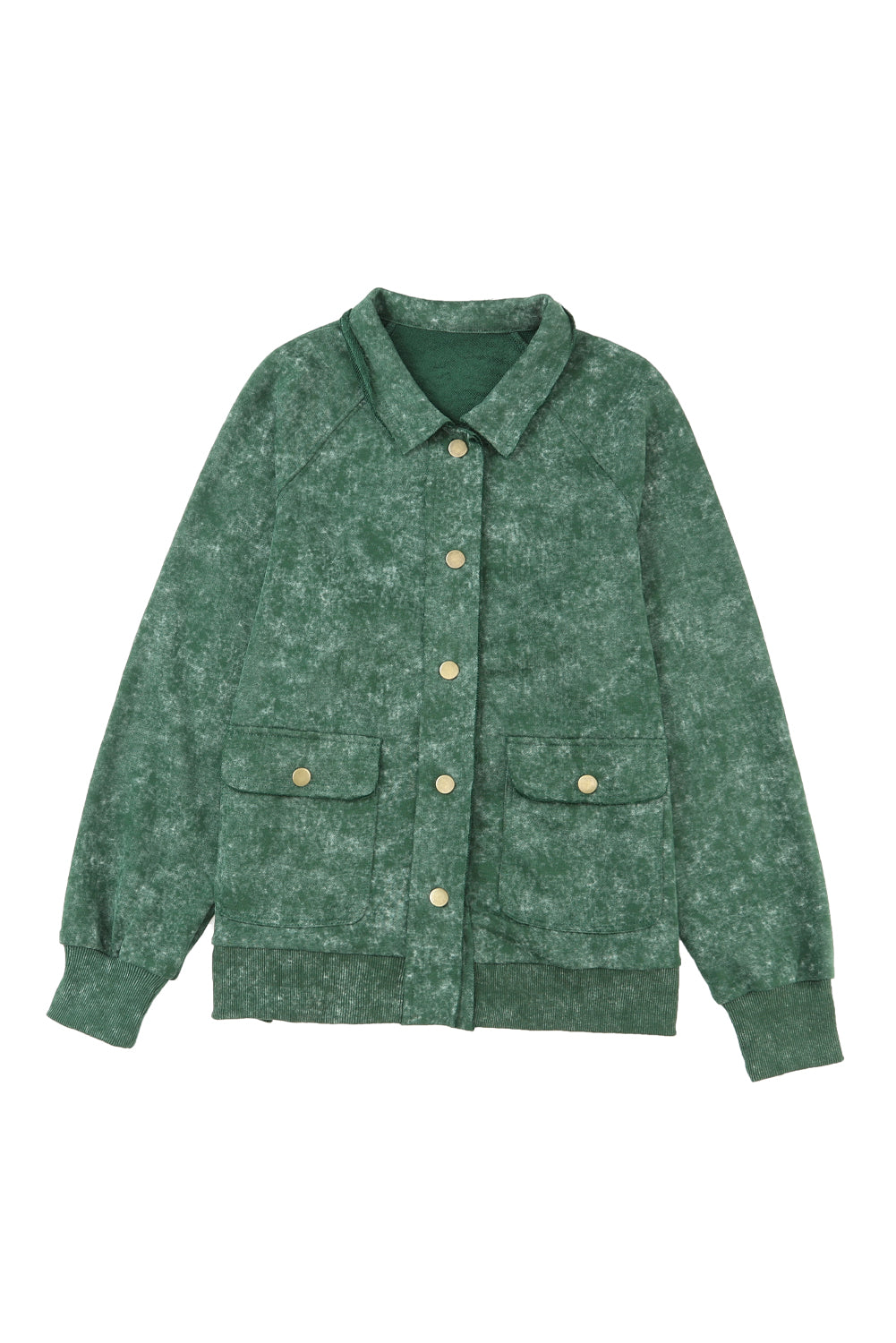 Vintage Washed Flap Pocket Button Shacket - KaleaBoutique.com